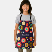 Cirkels roze blauw geometrisch patroon schort (Insitu)