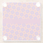 Cirkels Sinaasappel Violet Minimal Pattern Glazen Onderzetter (Achterkant)