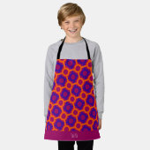 Cirkels Sinaasappel Violet Minimal Pattern Schort (Gedragen)