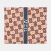 Cirkels Sinaasappel Wit Minimal Pattern Fleece Deken (Voorkant (Horizontaal))