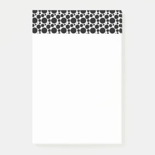 Cirkels & Stippen in 7 Maten: Herhalende Zwart & W Post-it® Notes