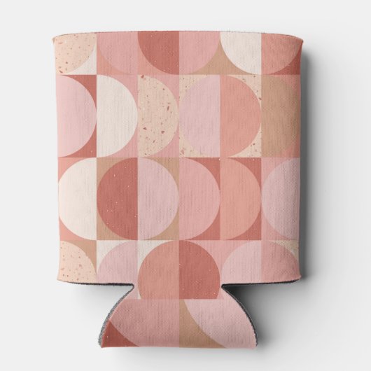 Cirkels uit het midden van de eeuw: modern geometr blikjeskoeler (Achterkant)