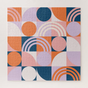 Cirkels uit het midden van de eeuw Strepen: geomet Legpuzzel