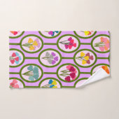 cirkels van bloemen bad handdoek (Handdoek)