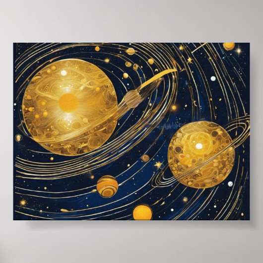 Cirkels van de ruimte poster (Voorkant)