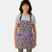 Cirkels Violet Perzik minimaal patroon Schort (Insitu)