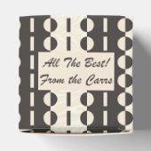 Cirkels voor strips - Koolstofcrèmehart Bedankdoosjes (Bovenkant)