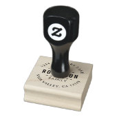 Cirkelscript | Creëer Uw eigen retouradres Rubberstempel (Stempel)