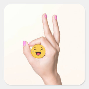 Cirkelspel OK, je hebt je Vierkante Sticker