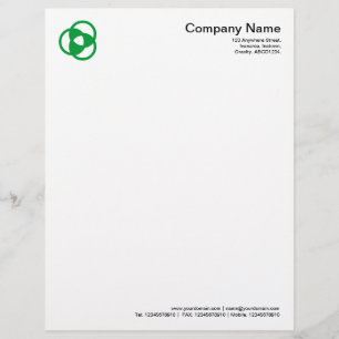 Cirkelsymbool 05 snijden - Groen gras Custom Briefhoofd