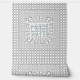 Cirkelvierkanten alfabet centrum behang