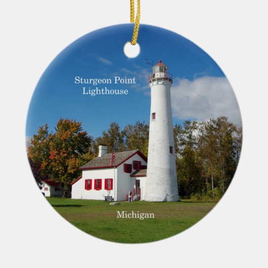 Cirkelvormgeving van de vuurtoren van het trekkerp keramisch ornament (Voorkant)
