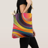 cirkelvormig abstracte canvas tas (Dichtbij)