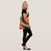 cirkelvormig abstracte canvas tas (Op model)