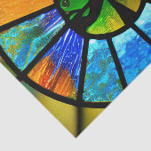 Cirkelvormig Glas in lood-effect depotpapier Tissuepapier (Detail)