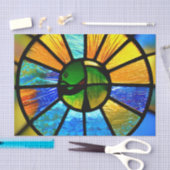 Cirkelvormig Glas in lood-effect depotpapier Tissuepapier (Craft)