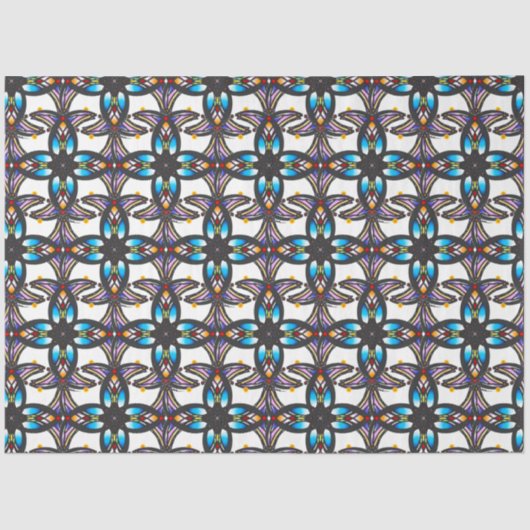 cirkelvormig Glas in lood Tissuepapier (Voorkant)