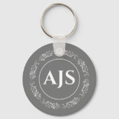 Cirkelvormig ontwerp met Monogramm. Sleutelhanger (Voorkant)