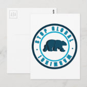  cirkelvormig ontwerp tegen opwarming van de aarde briefkaart (Voorkant / Achterkant)