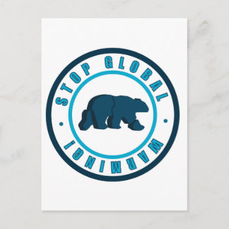  cirkelvormig ontwerp tegen opwarming van de aarde briefkaart
