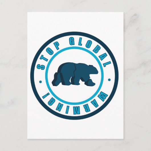  cirkelvormig ontwerp tegen opwarming van de aarde briefkaart (Voorkant)