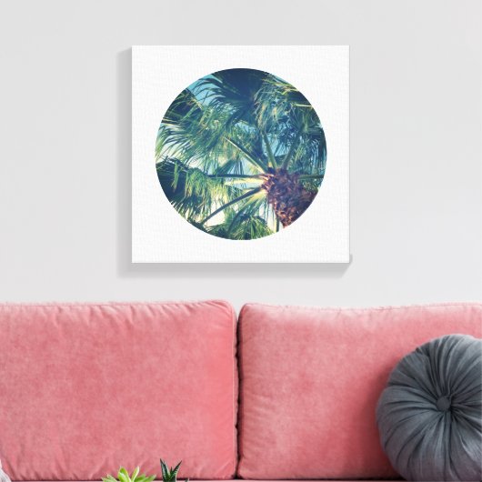 Cirkelvormige foto canvas afdruk (Insitu (Woonkamer))