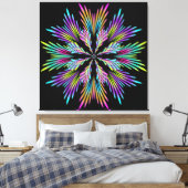 cirkelvormige kleurventilatoren canvas afdruk (Insitu (Slaapkamer))