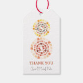 Cirkelvormige mozaïeken cadeaulabel (Voorkant)