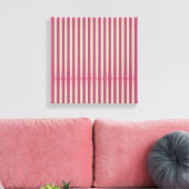 Cirkelvormige strepen in limoen en rood. canvas afdruk (Insitu (Woonkamer))