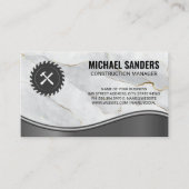 Cirkelzaag | Hamer | Marmer Visitekaartje (Voorkant)