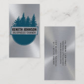 Cirkelzaag | Houten Icoon Visitekaartje (Voorkant / Achterkant)