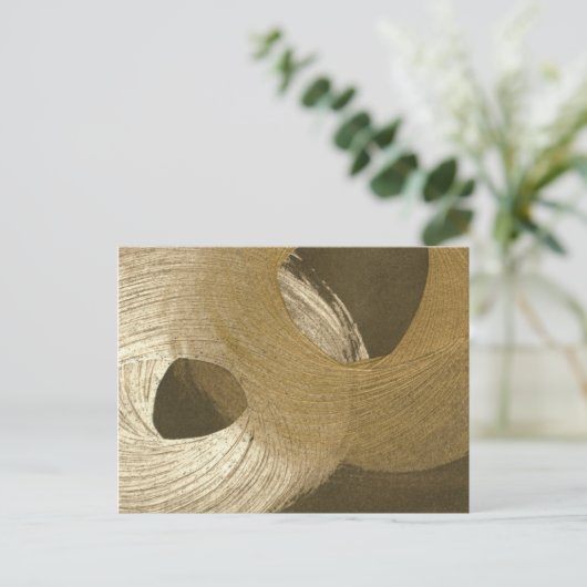 Cirkelzandstorm in Tan en donkerbruin Briefkaart (Staand voorkant)