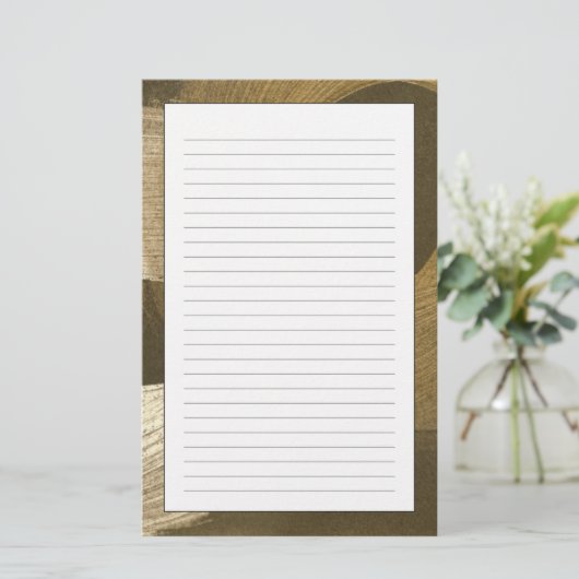 Cirkelzandstorm in Tan en donkerbruin Briefpapier (Staand voorkant)