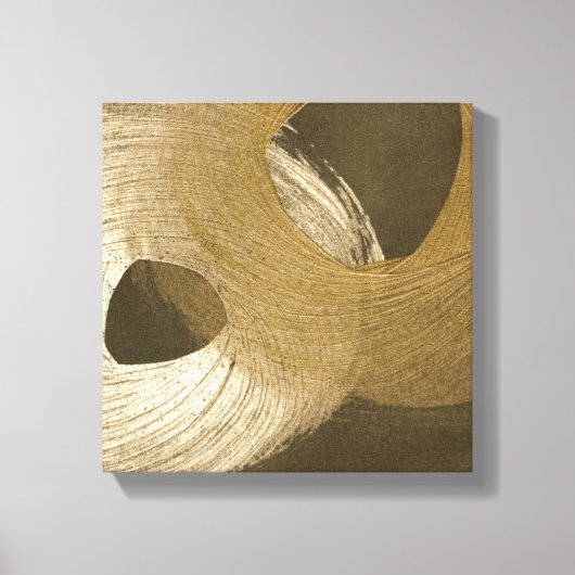 Cirkelzandstorm in Tan en donkerbruin Canvas Afdruk (Voorkant)