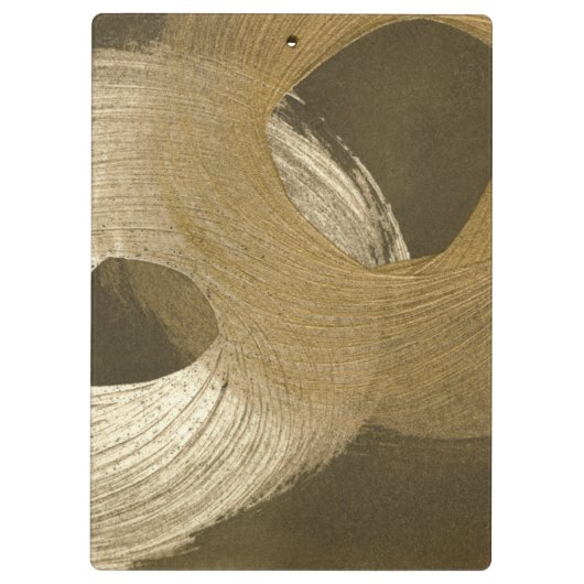 Cirkelzandstorm in Tan en donkerbruin Klembord (Achterkant)