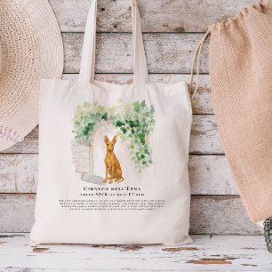 Cirneco dell’Etna Waterverf Hondenras Quote Tote Bag