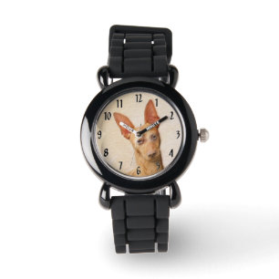 Cirneco dell'Etna Painting - Cute Original Dog Art Horloge