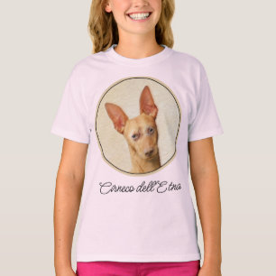 Cirneco dell'Etna Painting - Cute Original Dog Art T-shirt