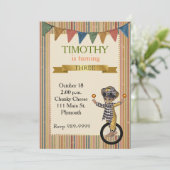 Cirque Anniversaire Fête Invitation (Debout devant)