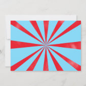 Cirque Anniversaire Photo Invitation (Dos)