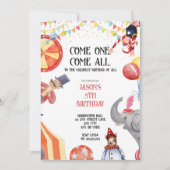 Cirque/Carnaval Thème Enfants Invitations (Devant)