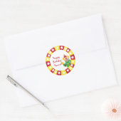 Cirque Clown avec Stickers Stars (Enveloppe)
