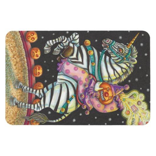 CIRQUE DE COUCHER, UNICORN ZEBRA MAGNET (Horizontal)