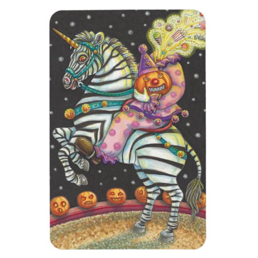 CIRQUE DE COUCHER, UNICORN ZEBRA MAGNET (Vertical)
