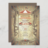 Cirque du Carnaval des éléphants Invitations de ma (Devant / Derrière)