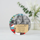 Cirque Elephant Anniversaire Fête Invitation Bunit (Debout devant)