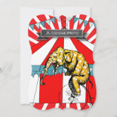 Cirque Elephant Anniversaire Fête Invitation Bunit (Dos)