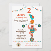 Cirque Invitation de deuxième anniversaire (Devant)