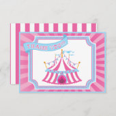 Cirque ou carnaval - cartes de Merci (Devant / Derrière)