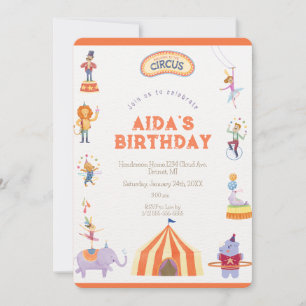 Cirque Spectaculaire Invitation Anniversaire